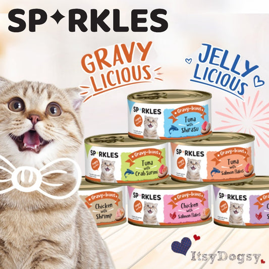 [FREE TREAT] Sparkles Cat Canned Wet Food Colours Gravylicious Jellylicious