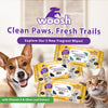 [6 FOR $27] Woosh Antibacterial Pet Wipes for Dogs Cats Kitten Puppy Small Animals